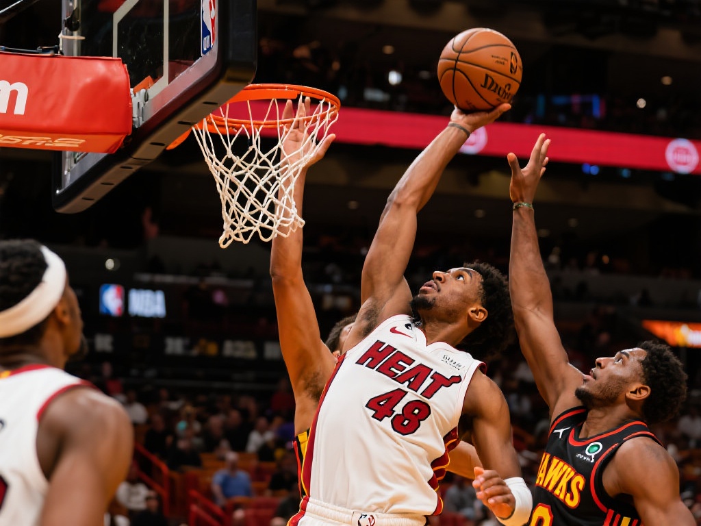 值得一提的是，热火队在篮板球的争夺上也占